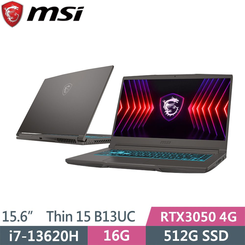 Portátil MSI Thin 15 B13UC Intel Core i5 RTX 3050