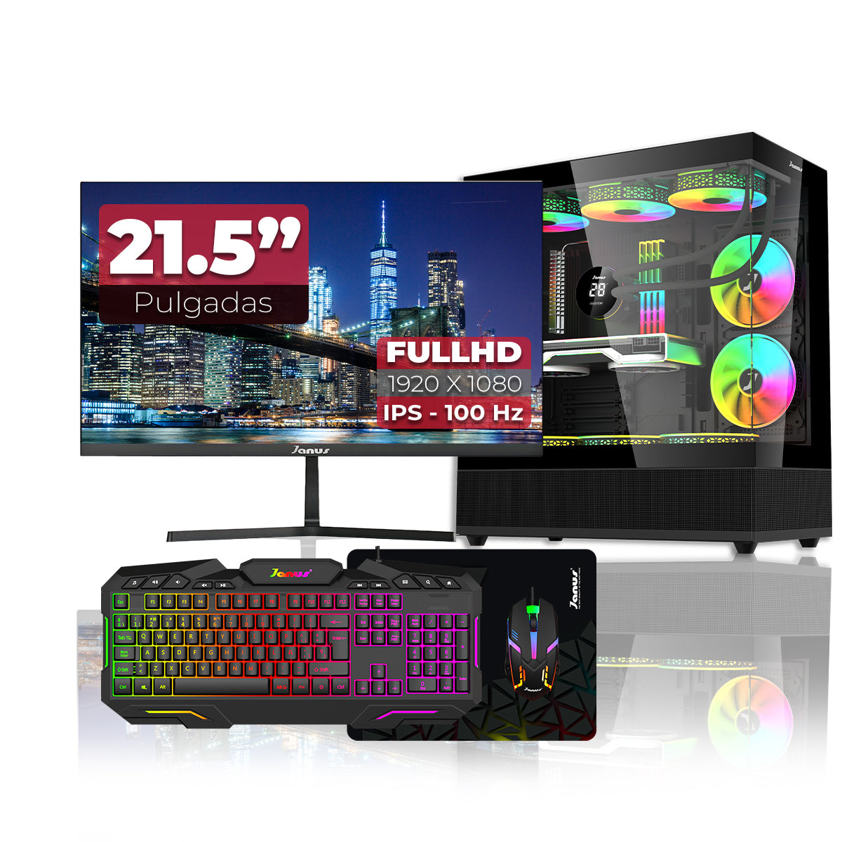 Computador Janus Workstation AMD Ryzen 5 8500G con Monitor 21.45"