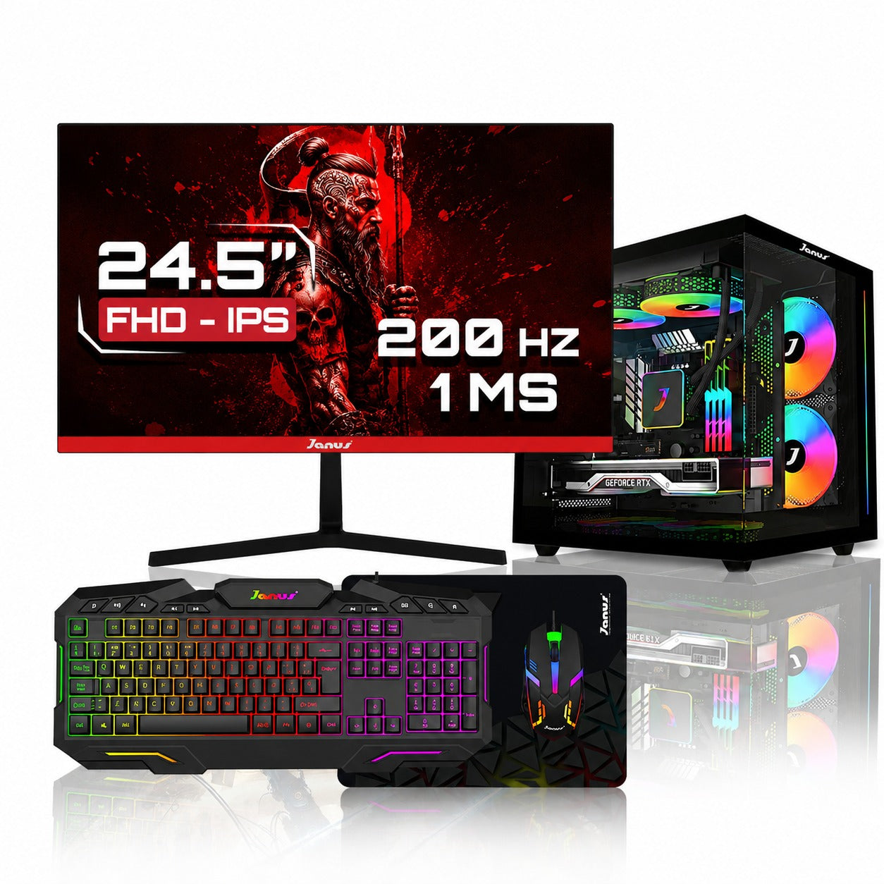 Computador Janus Gamer AMD Ryzen 5 8600G + Monitor 24.5"