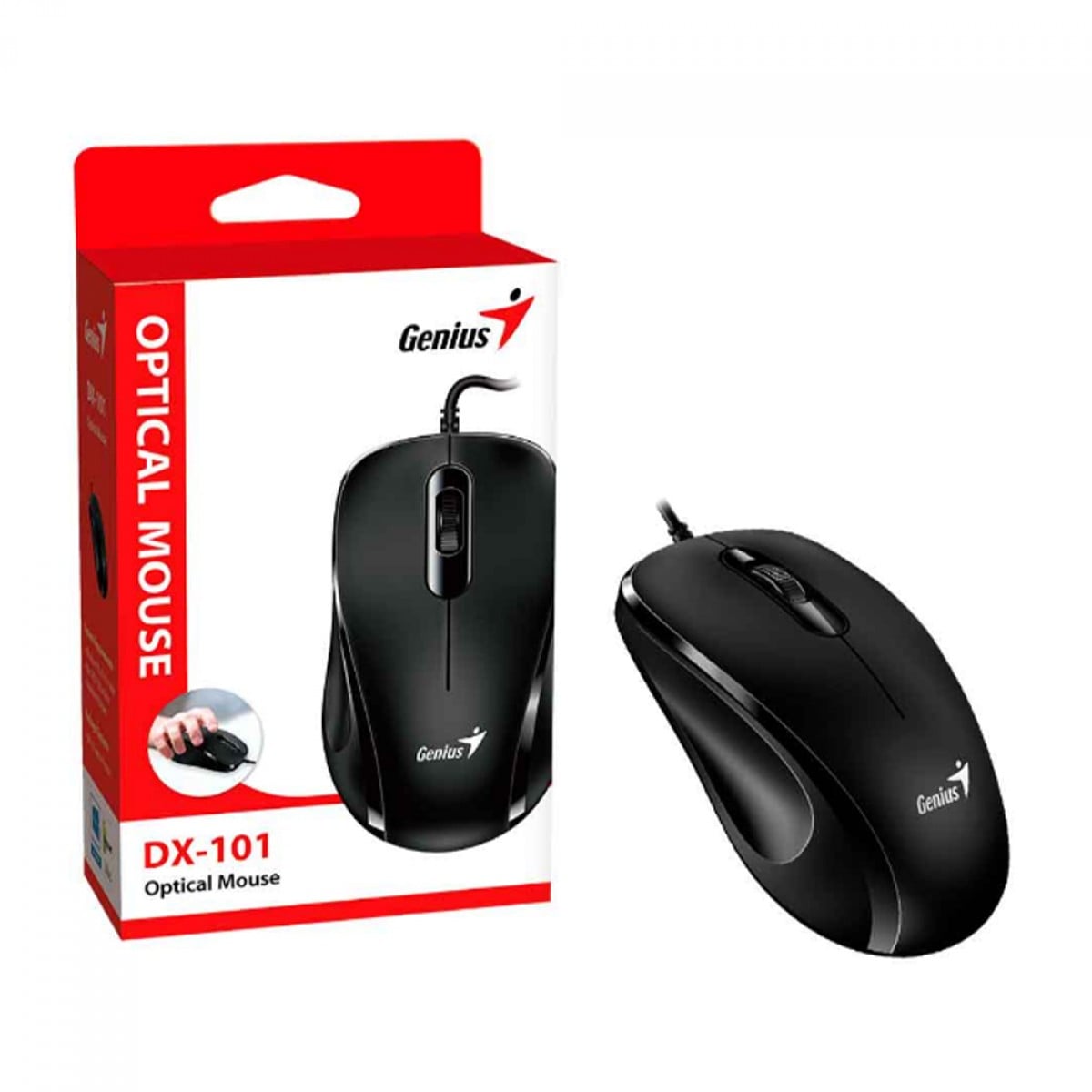 Mouse Genius DX-101 USB Alámbrico Negro